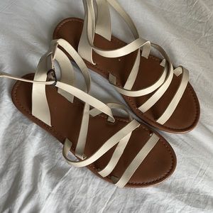 White boho sandals